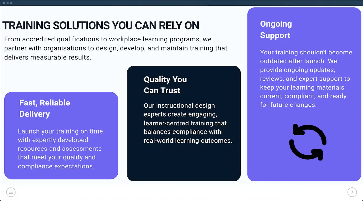 Specialist Training & Assessment Services — slide 2